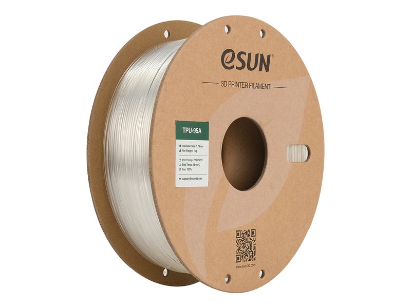 eSun Filament TPU-95A Transparent 1.75 mm 1 kg TPU-95A Filament