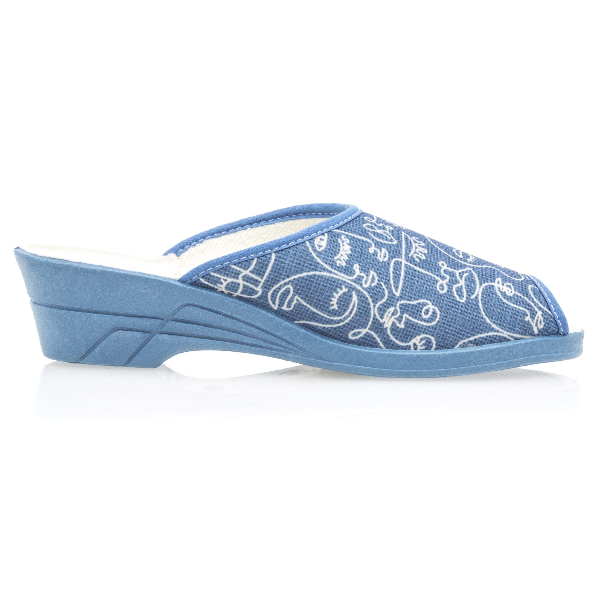 Pantoufles sabots Femme bleu