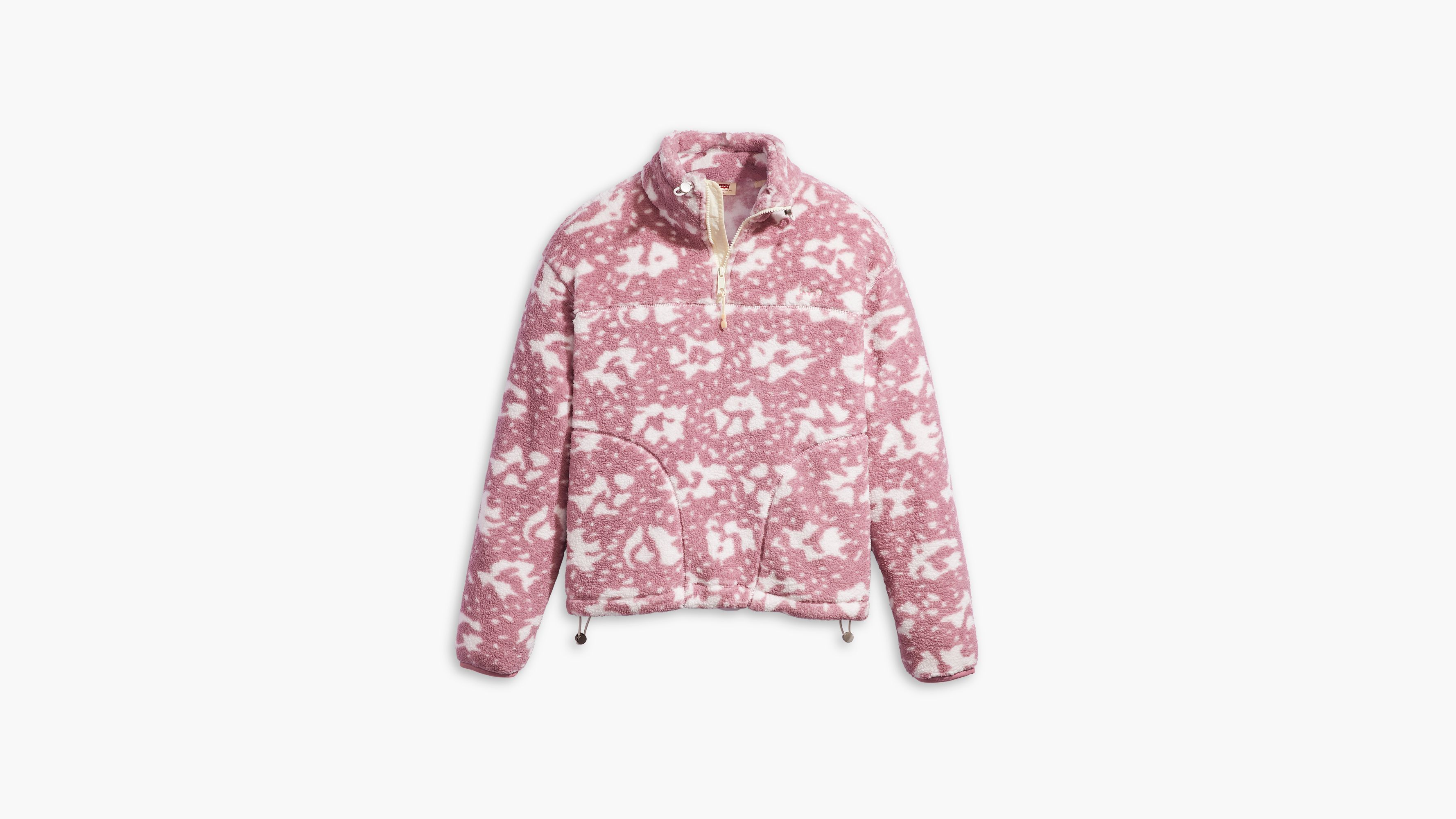 Sweat-shirt sherpa Big Foot 1/4 zip - Jessa Printed Floral Keepsake Lilac - Rose