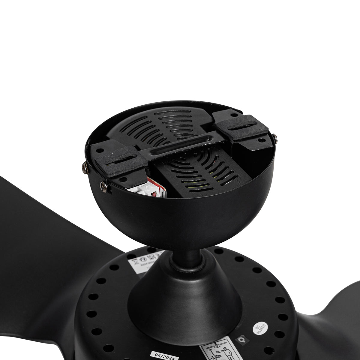 QAZQA Plafondventilator zwart 86.7cm incl. LED dimbaar met