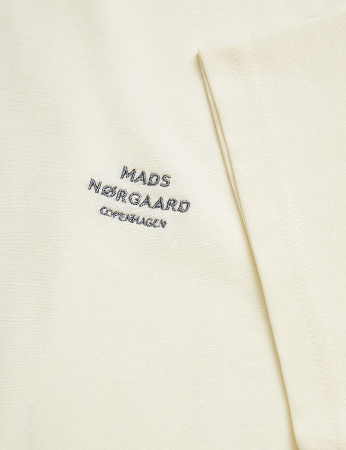 Mads Nørgaard - Copenhagen Cotton Jersey Frode Emb Logo Tee Vanilla ice