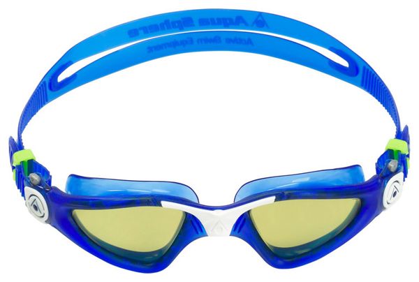 Lunettes de bain Aquasphere Kayenne Bleu foncé/Blanc - Verres Polarisé Vert