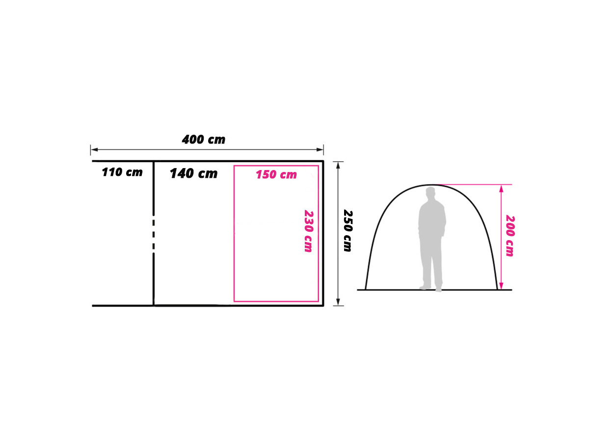Obelink Columbia 2 Easy Air tunneltent
