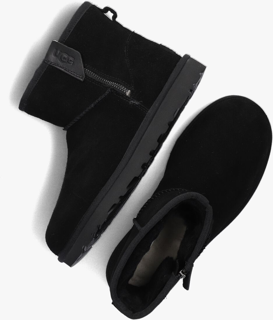 UGG zwarte ugg vachtlaarzen classic mini bailey zip