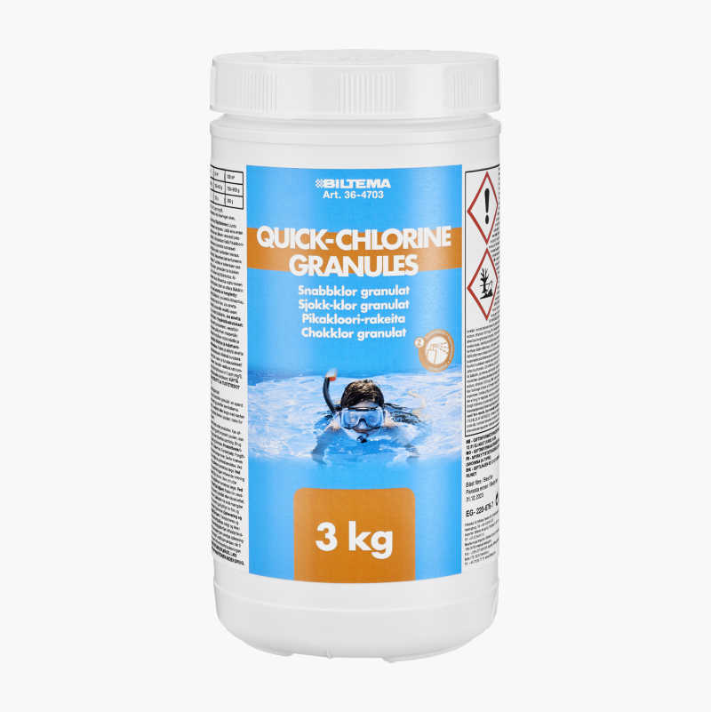 Sjokk-klor granulat, 3 kg