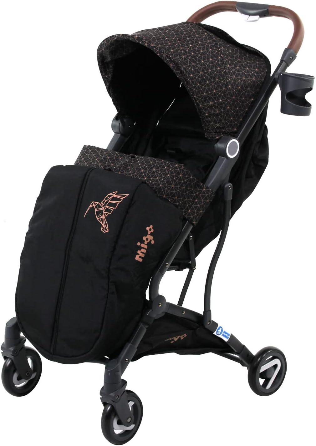 Poussette compacte CASSY 6-48 mois, légère et maniable - pliable à une main - Sac de transport et porte gobelet inclus - Nania (gris)