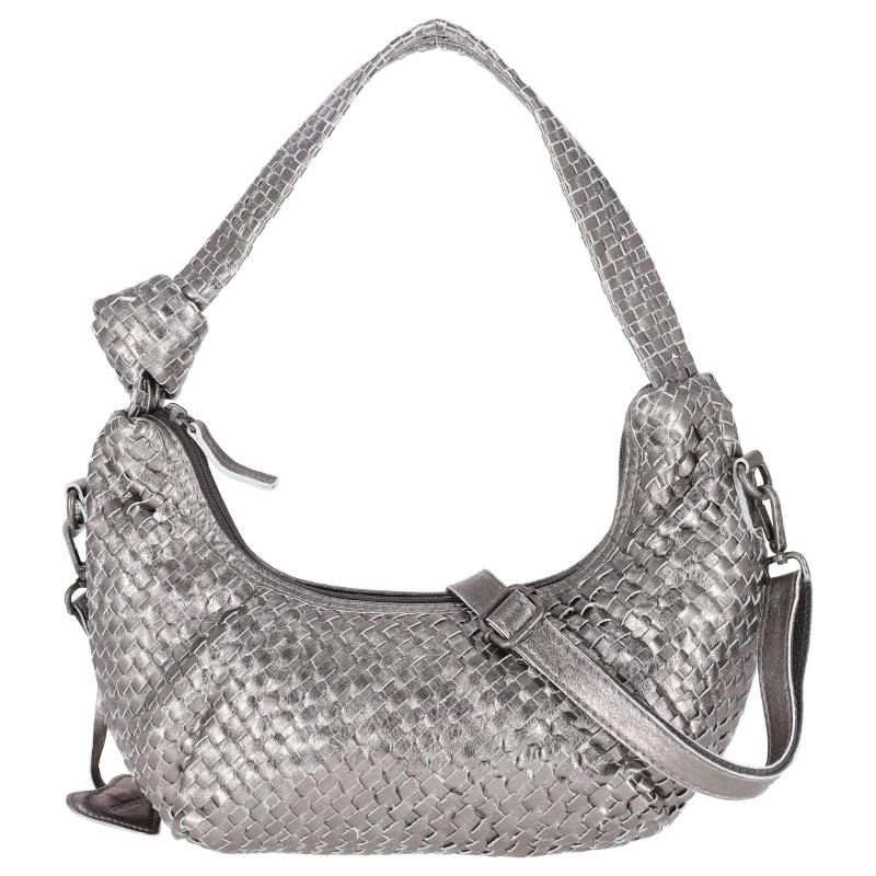 DSTRCT Brooklyn Flea Hobo Bag M Metallic Zilver