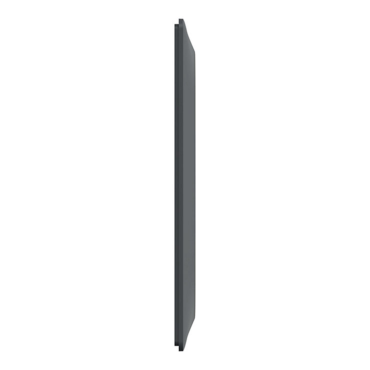 Plaque de finition double verticale Schneider Electric Ovalis gris anthracite bague laiton
