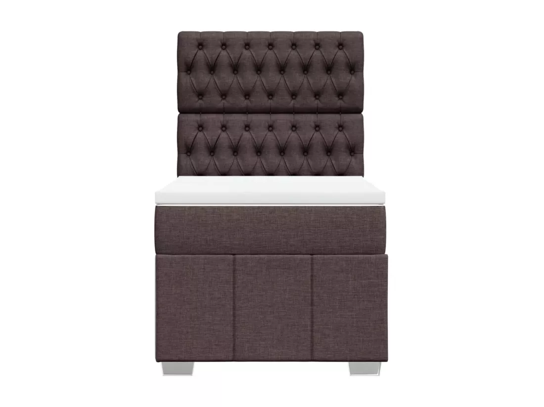 Sommier tapissier avec matelas Marron foncé 90x200 cm