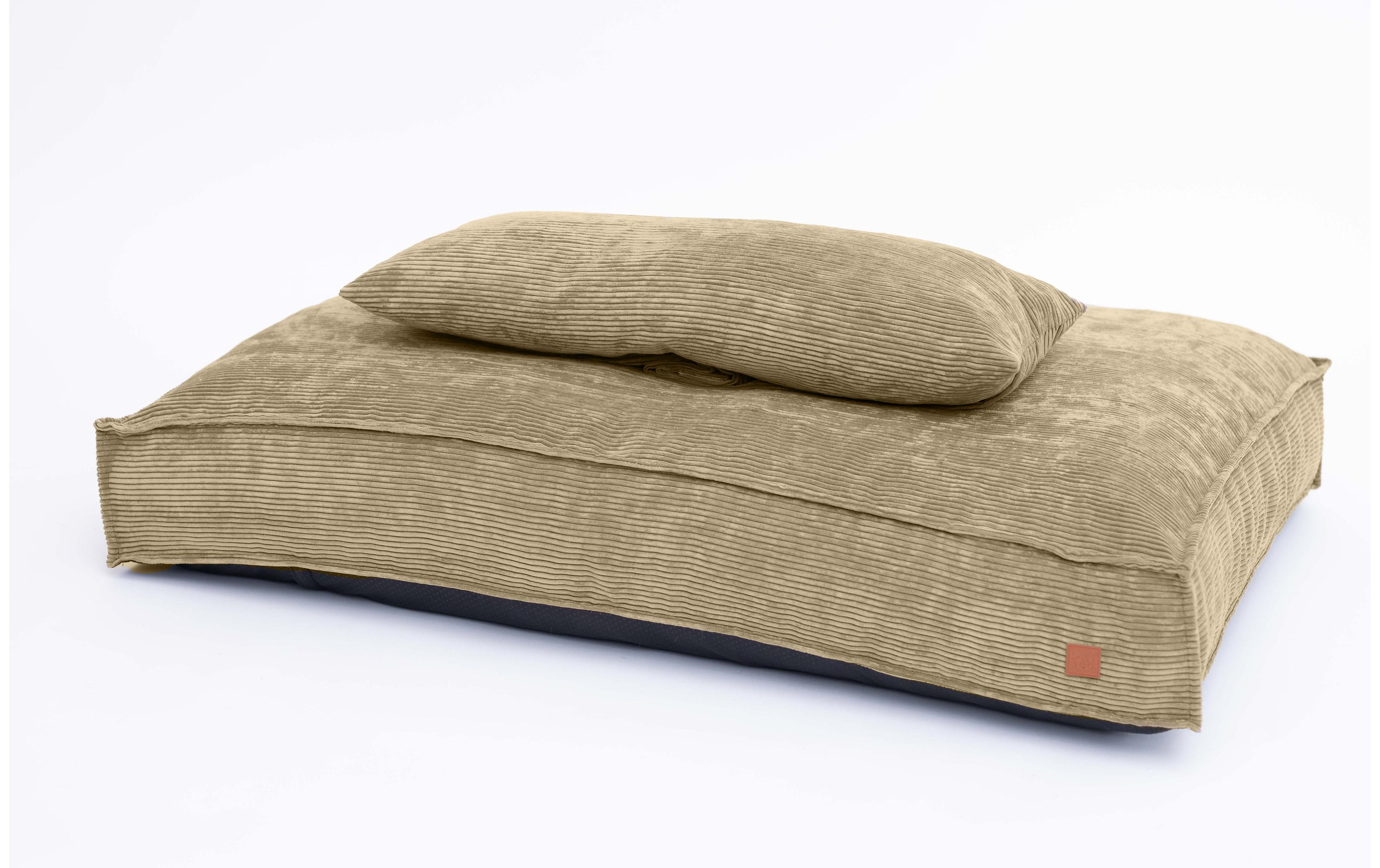 Hunde-Kissen Cordi Khaki M<br>Bequemer Liegeplatz mit Schaumstofflocken Füllung