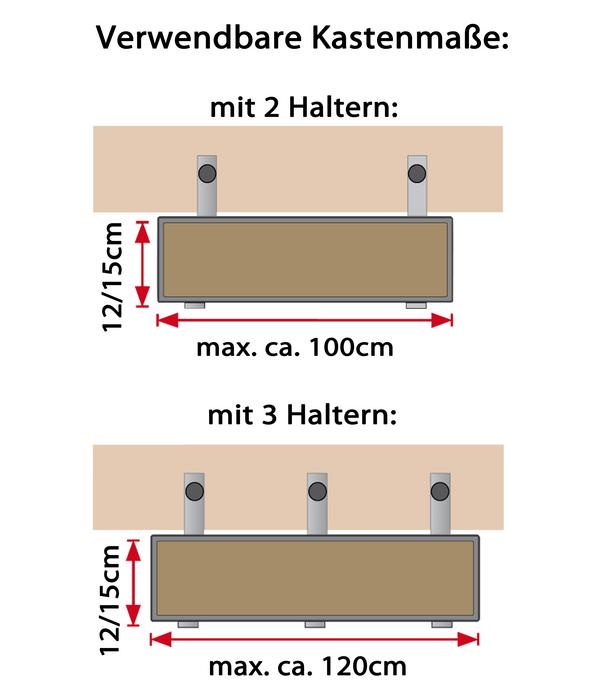 Dehner Universal-Blumenkastenhalter, Aluminium