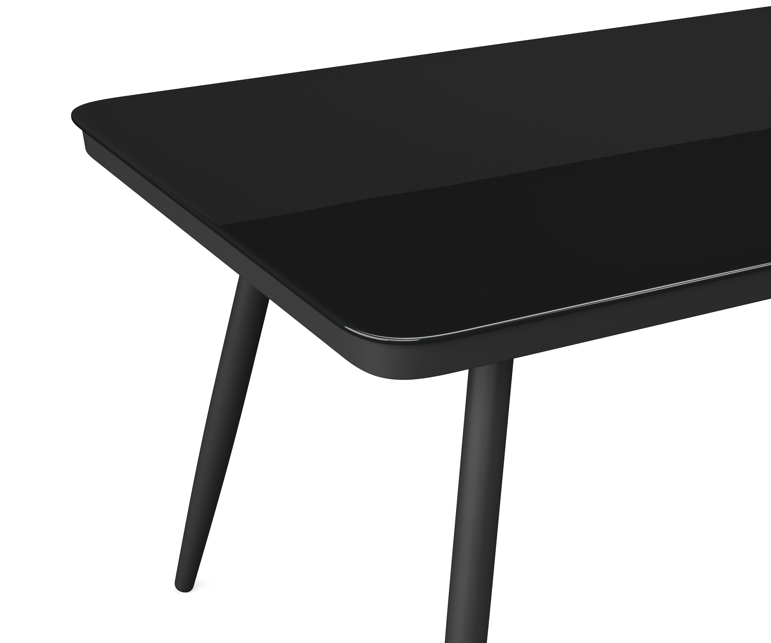 Gartentisch ARUBA 160 x 90 cm schwarz