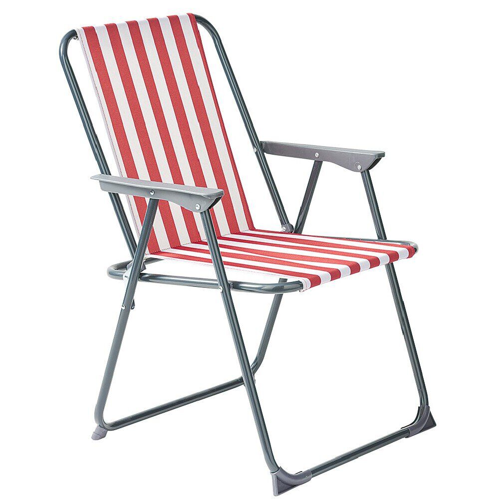 Fauteuil de camping Eskale pliable rouge et blanc
