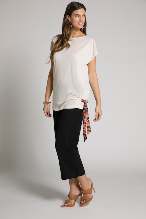 T-Shirt, Boxy-Form, U-Boot-Ausschnitt, Halbarm