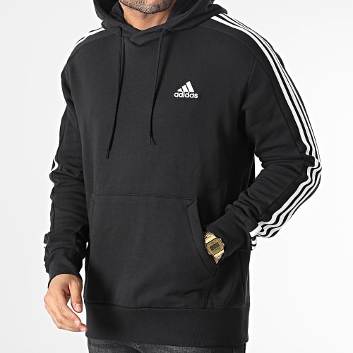 Sweat Capuche A Bandes IC0435 Noir