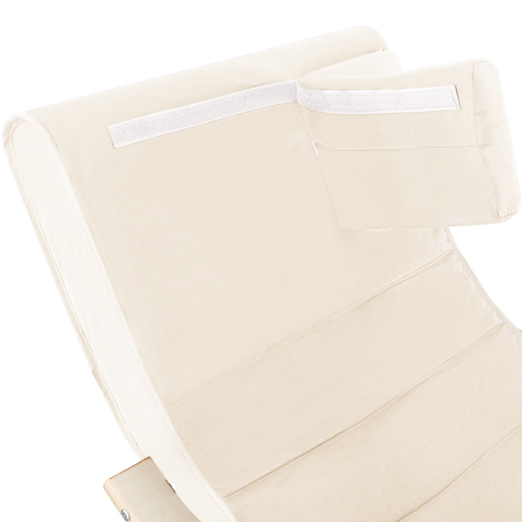 tectake® Schaukelstuhl, mit Armlehnen, Gestell aus Birkenholz, 150 kg, 67 x 115 x 86 cm