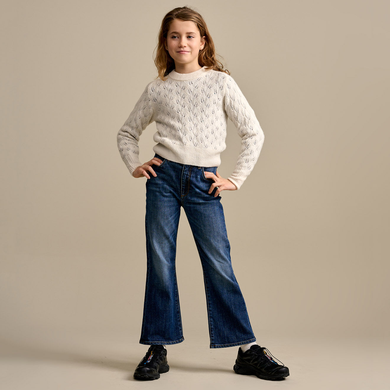 Bellerose Pull Arin ajouré écru