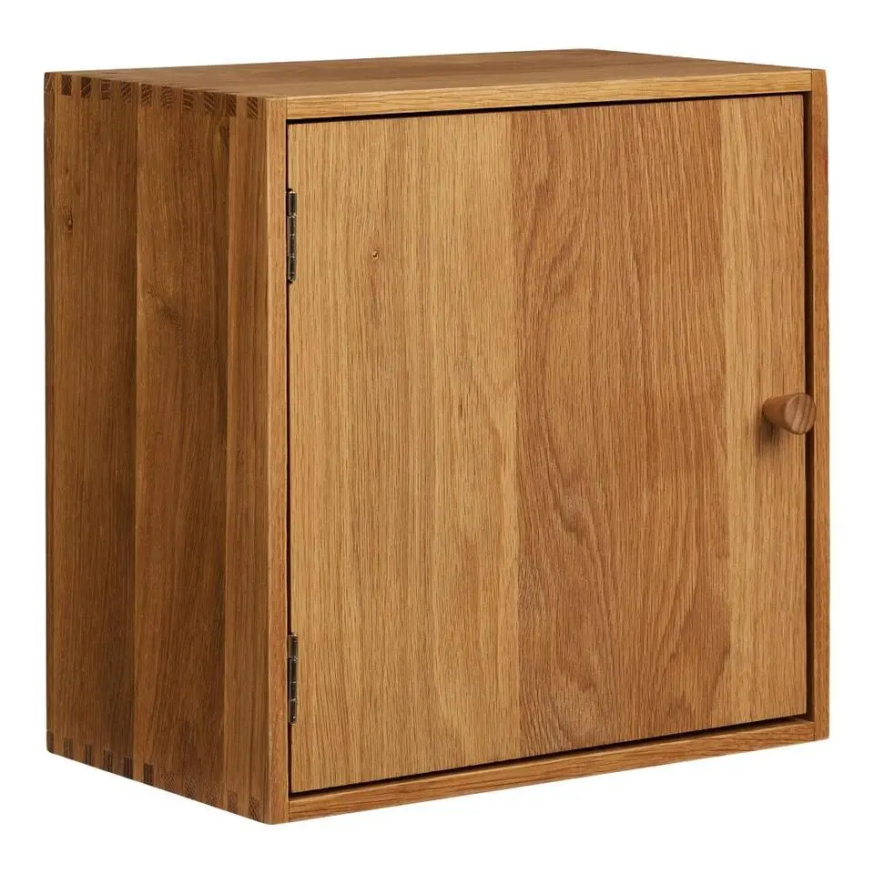 Hioshop Mina wandkast 1 deur eiken