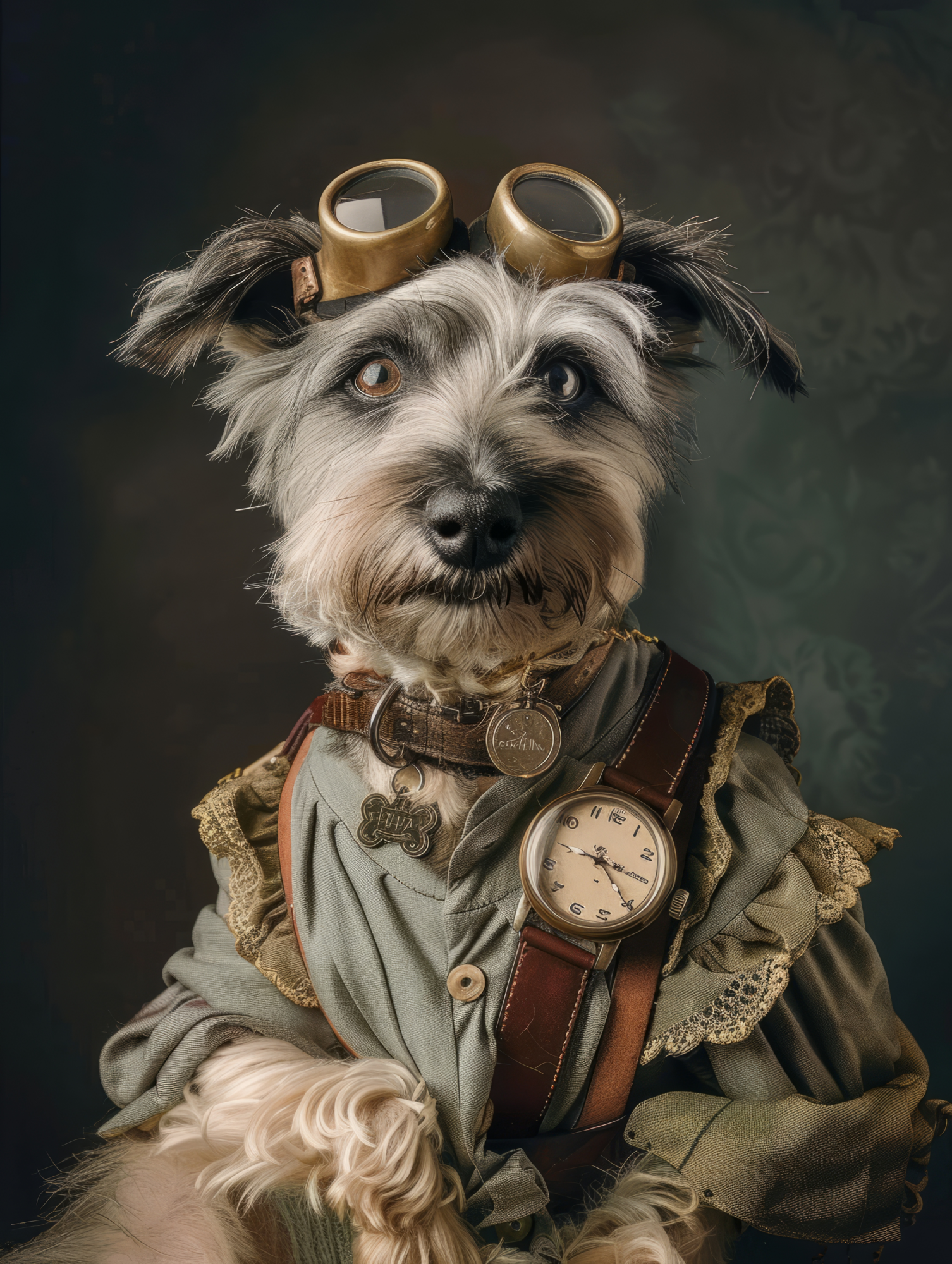 Canvas schilderij van een Tibetaanse Terrier 40x60 cm