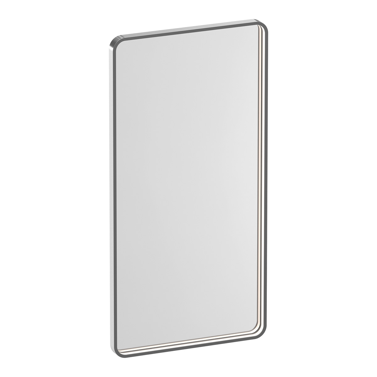 Brauer Sapphire rechthoekige spiegel met verlichting 100x50cm RVS