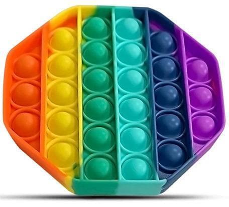Pop It Fidget Toy Original - Octagon Rainbow - CE-godkjent