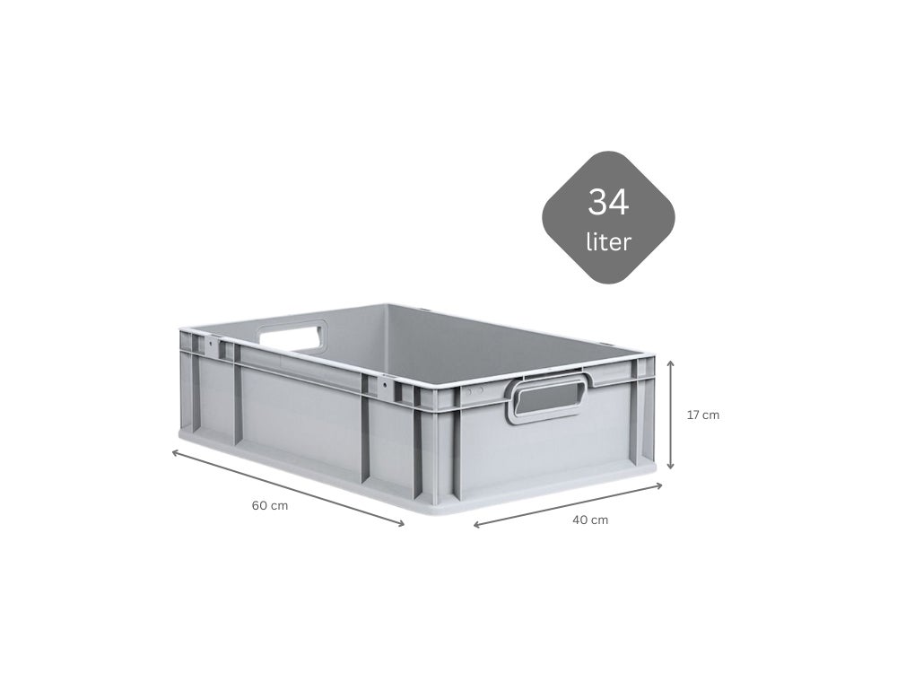 PROREGAL Eurobox NextGen Grip HxBxD 17 x 40 x 60 cm 34 liter handgrepen