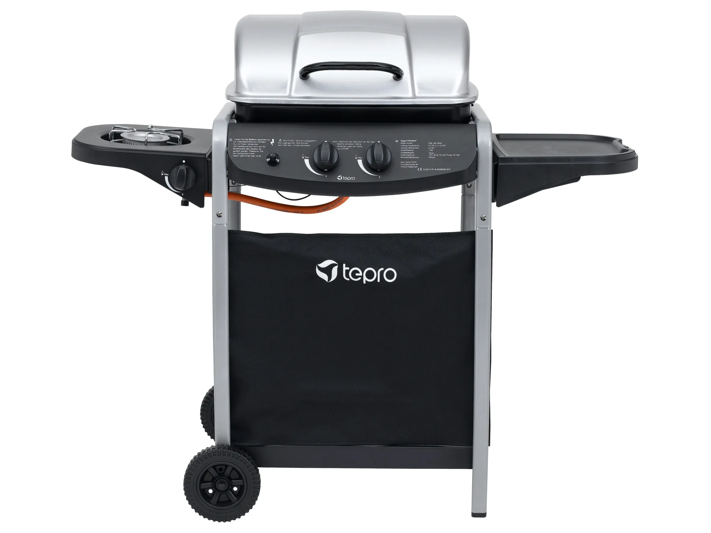 tepro Gasgrill Fremont 112 x 96,5 x 52 cm (B x H x T) Schwarz/Silber