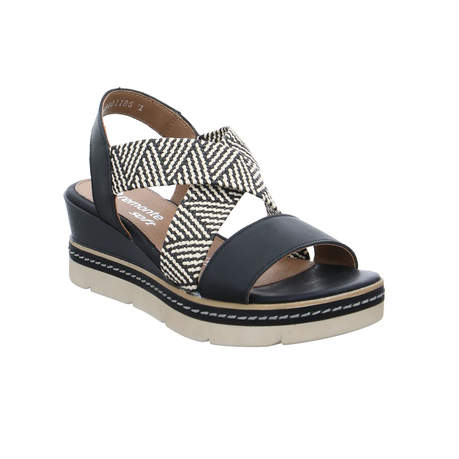 REMONTE Sandalette Schwarz Leder