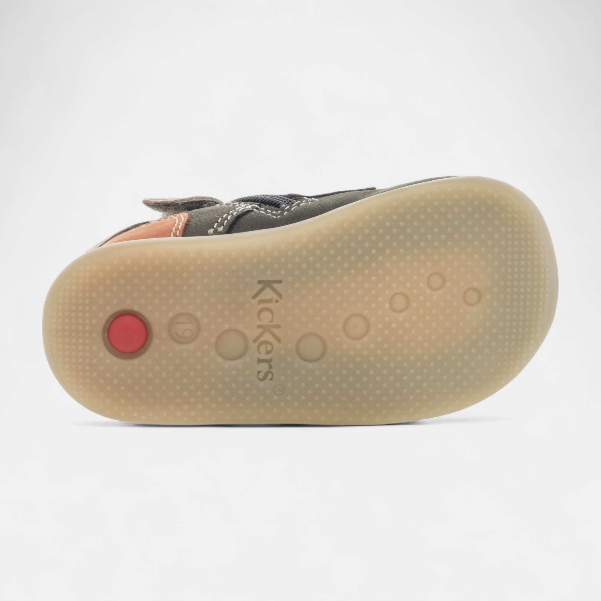 Baskets hautes Bébé garçon en cuir kaki