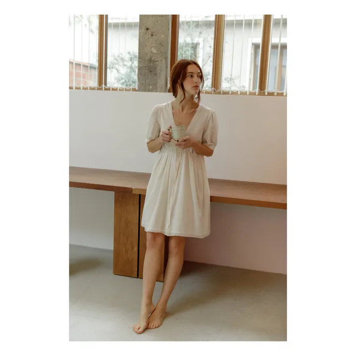 Emile et Ida Robe Ziele Brodée - Collection Femme | Ecru