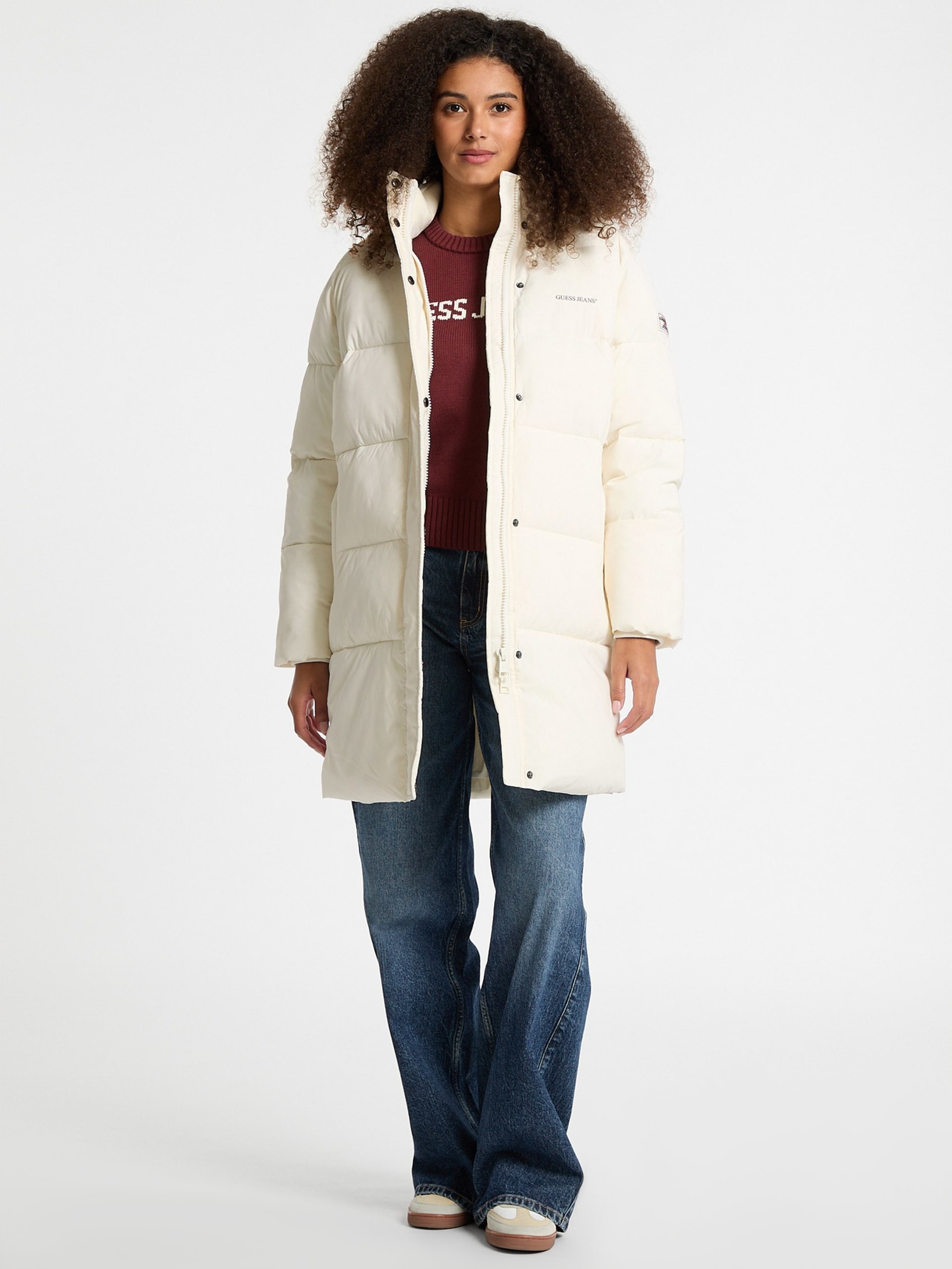 Jaqueta puffer com capuz