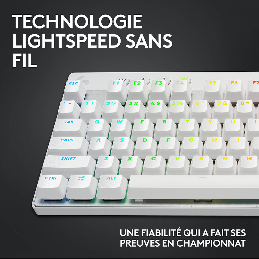 Logitech G Pro X TKL Lightspeed - GX Brown - Blanc