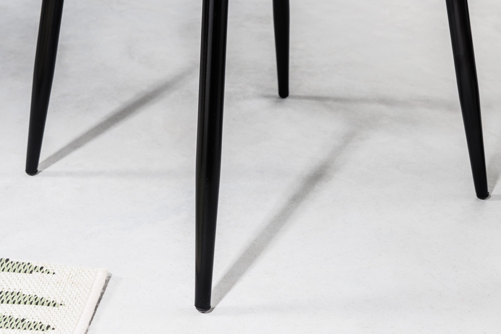 Moderner Stuhl DESIGNO schwarz Kunststoff Gartenstuhl mit Armlehnen Indoor Outdoor