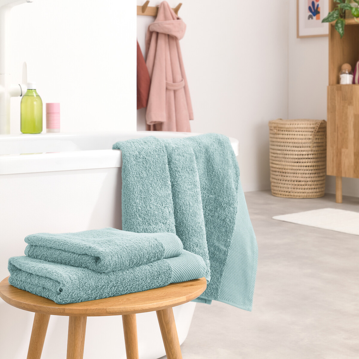 LA REDOUTE INTERIEURS<br>Toalha de banho lisa 500 g/m², Scenario