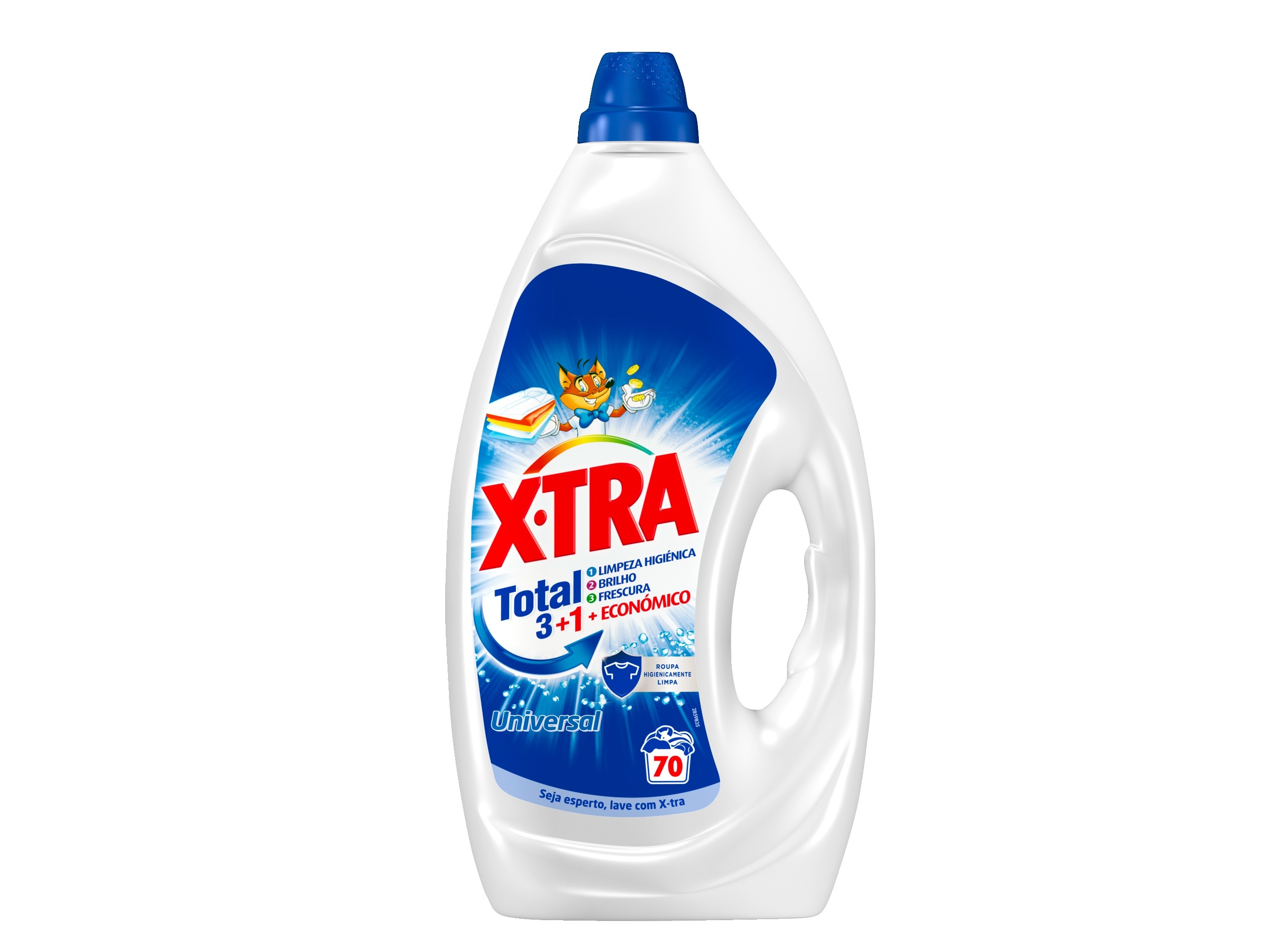 DETERGENTE ROUPA MÁQUINA LIQUÍDO X-TRA UNIVERSAL GEL 70D