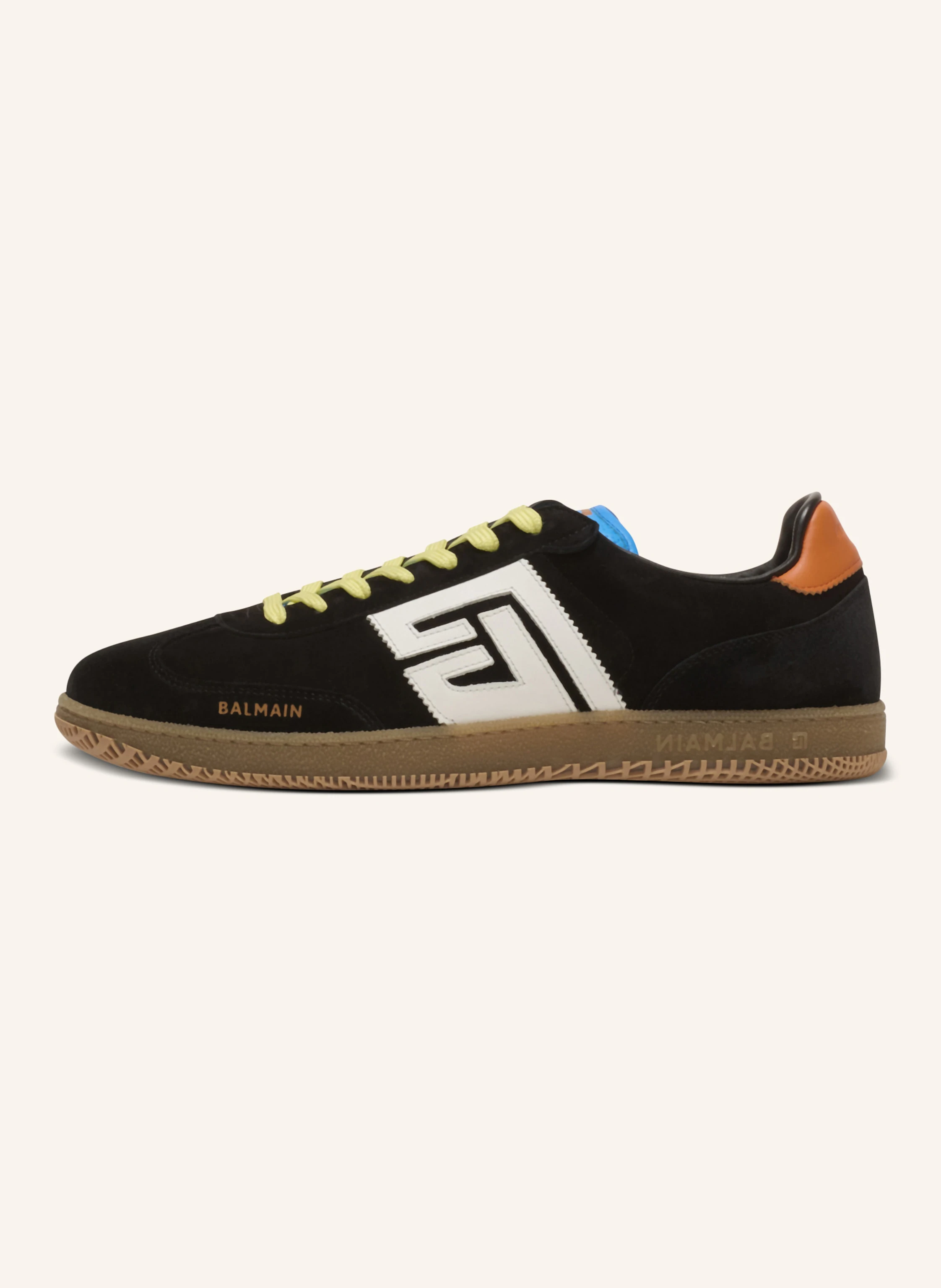 BALMAIN Sneakers Swan aus Kalbsleder und Wildleder