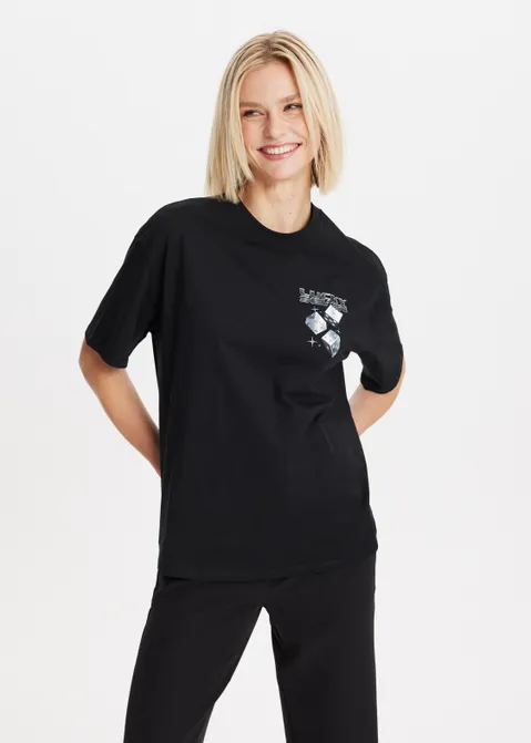 T-shirt lucky seven zwart (ZWART)