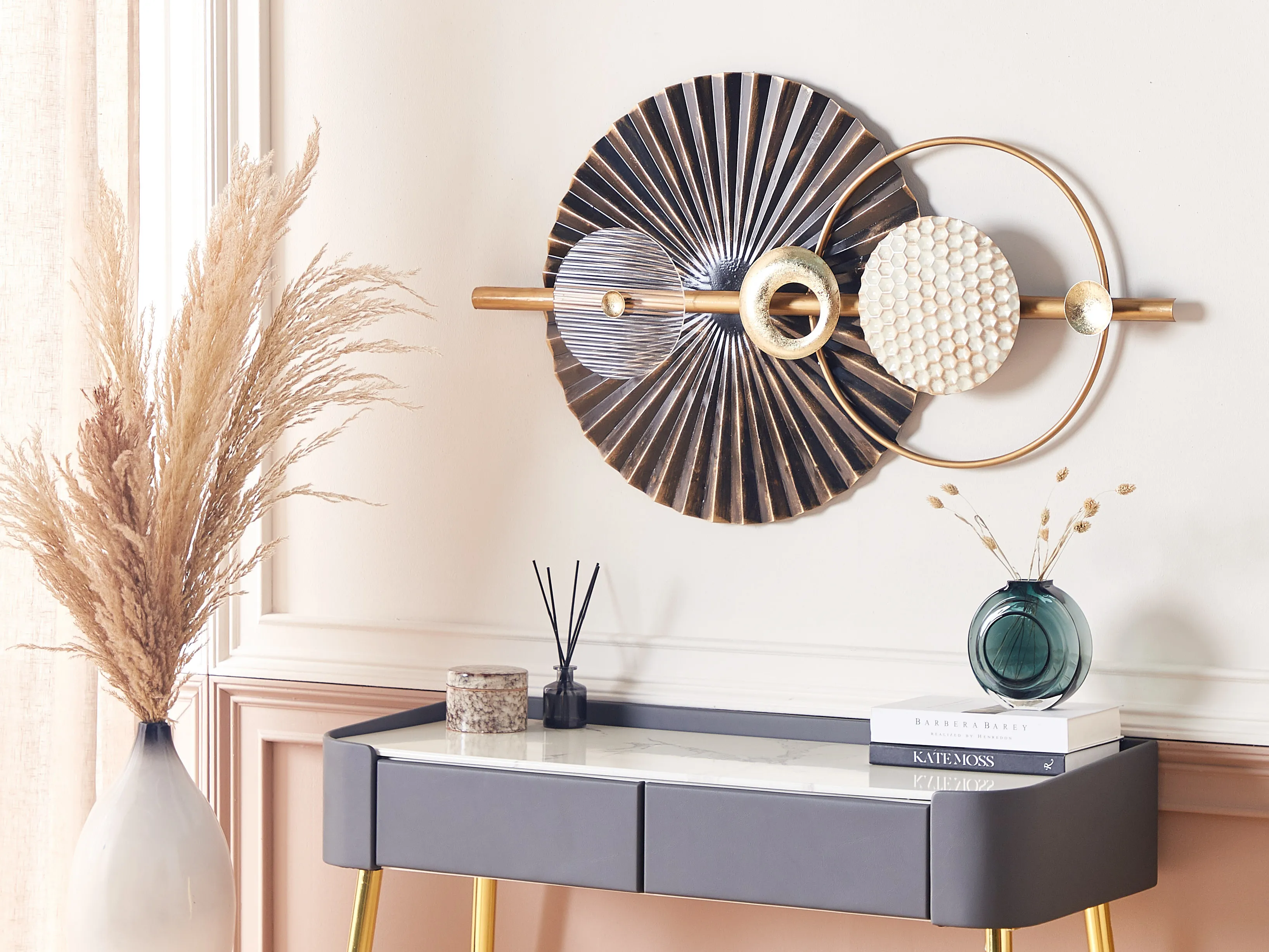 Wanddecoratie RUTHENIUM Metaal 59 cm Zwart