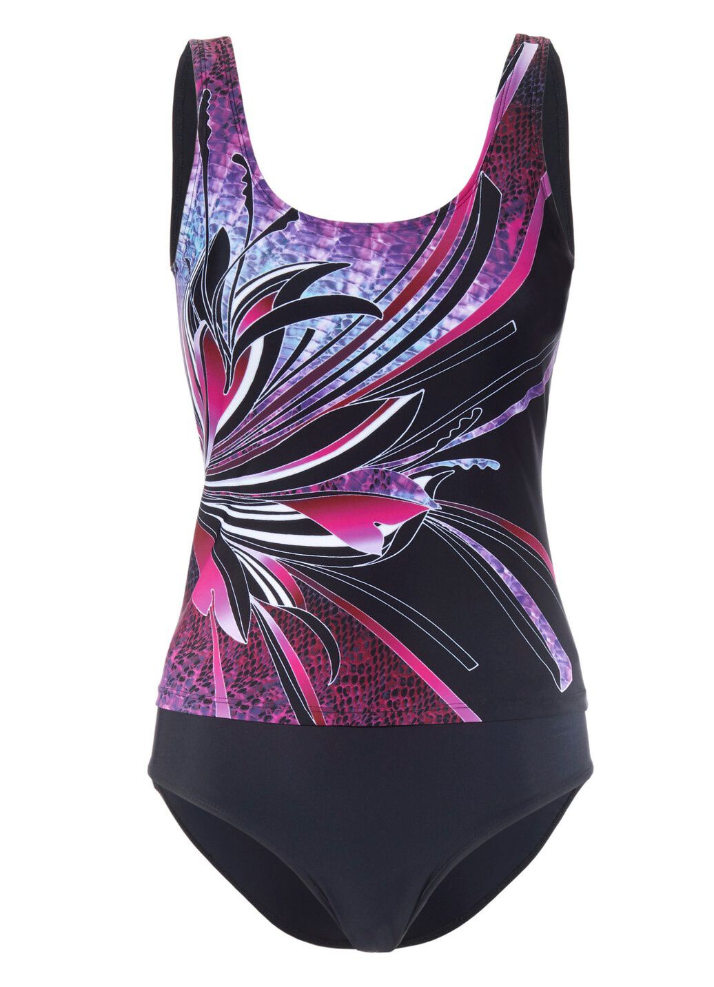 Pacific Fashion Tankini mit platziertem Druckdessin und Softschalen