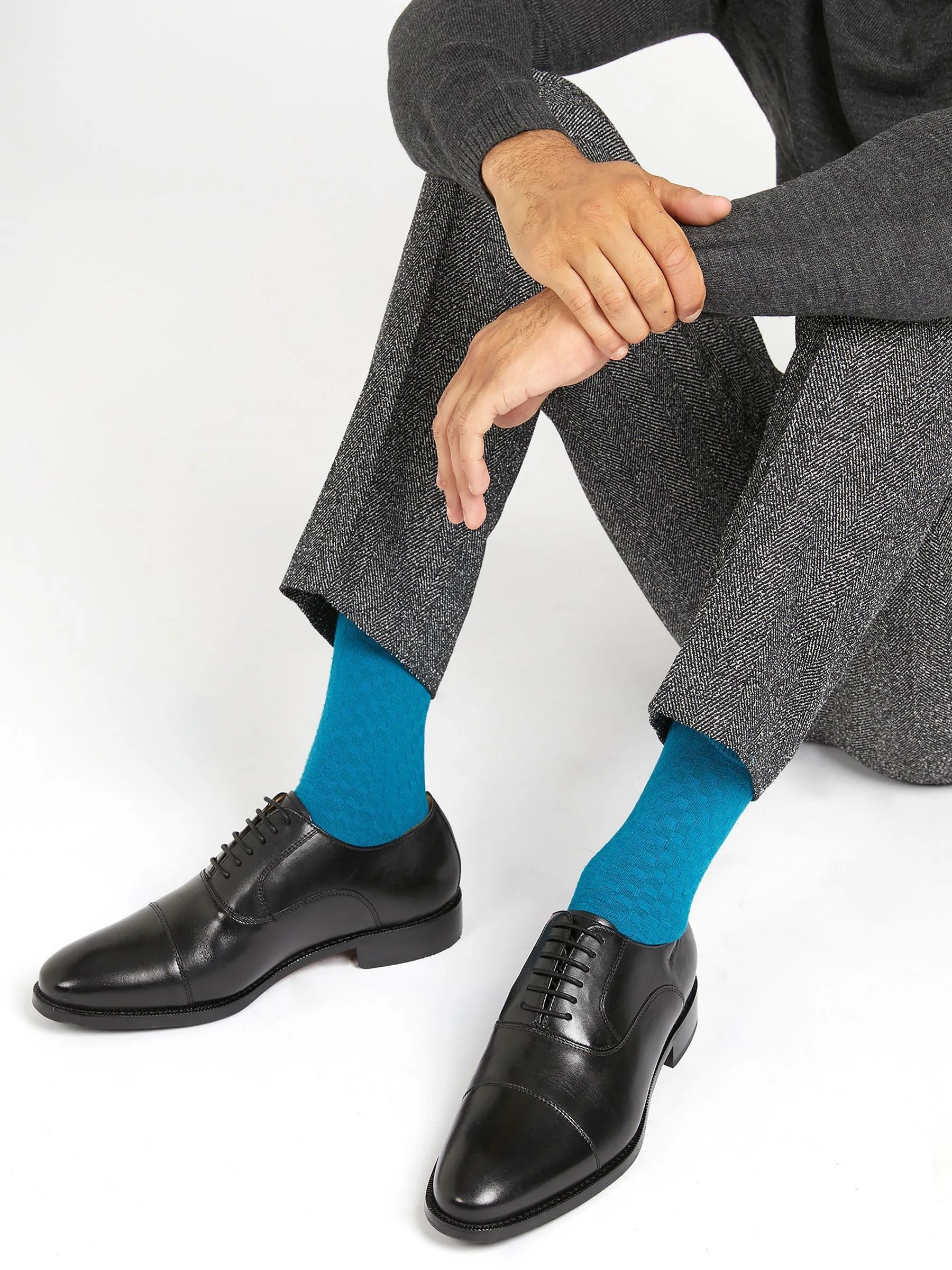 Zwart - Normale Pasvorm - Jones Bootmaker - Modieuze leren veterschoenen voor heren