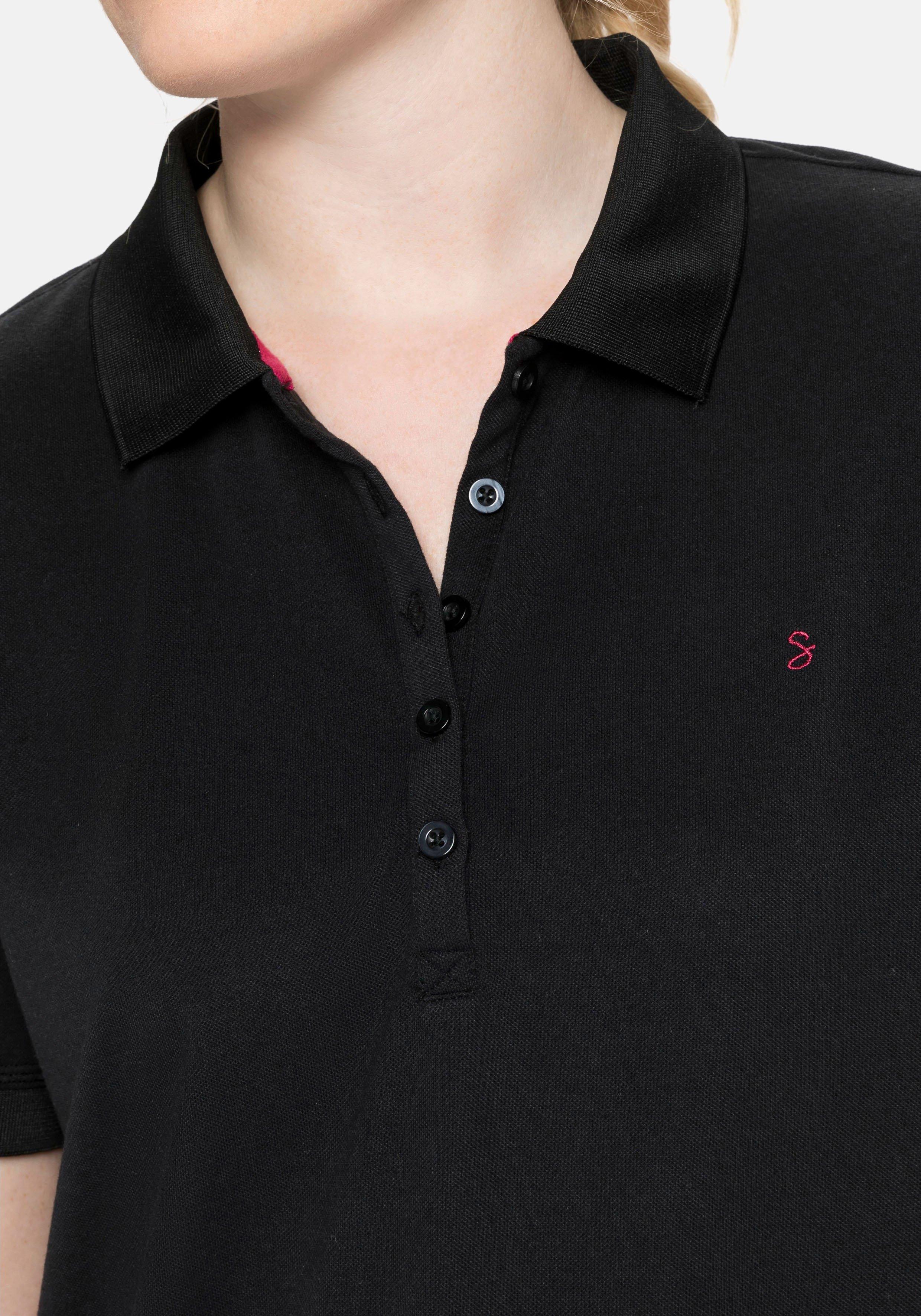 Poloshirt in Piqué-Qualität, mit Teilungsnähten