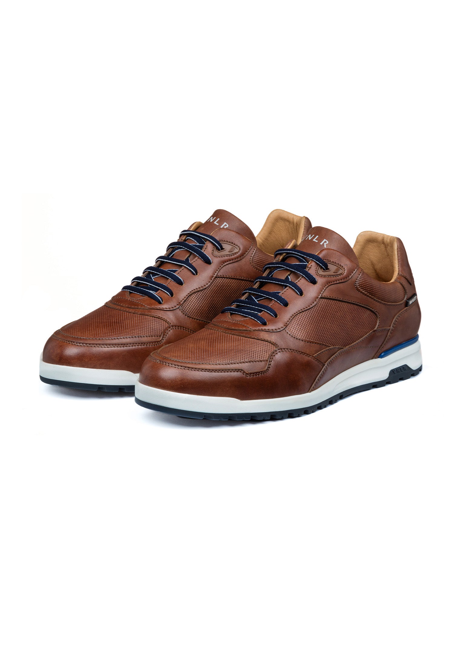 Cognac gladleren Ravello sneaker