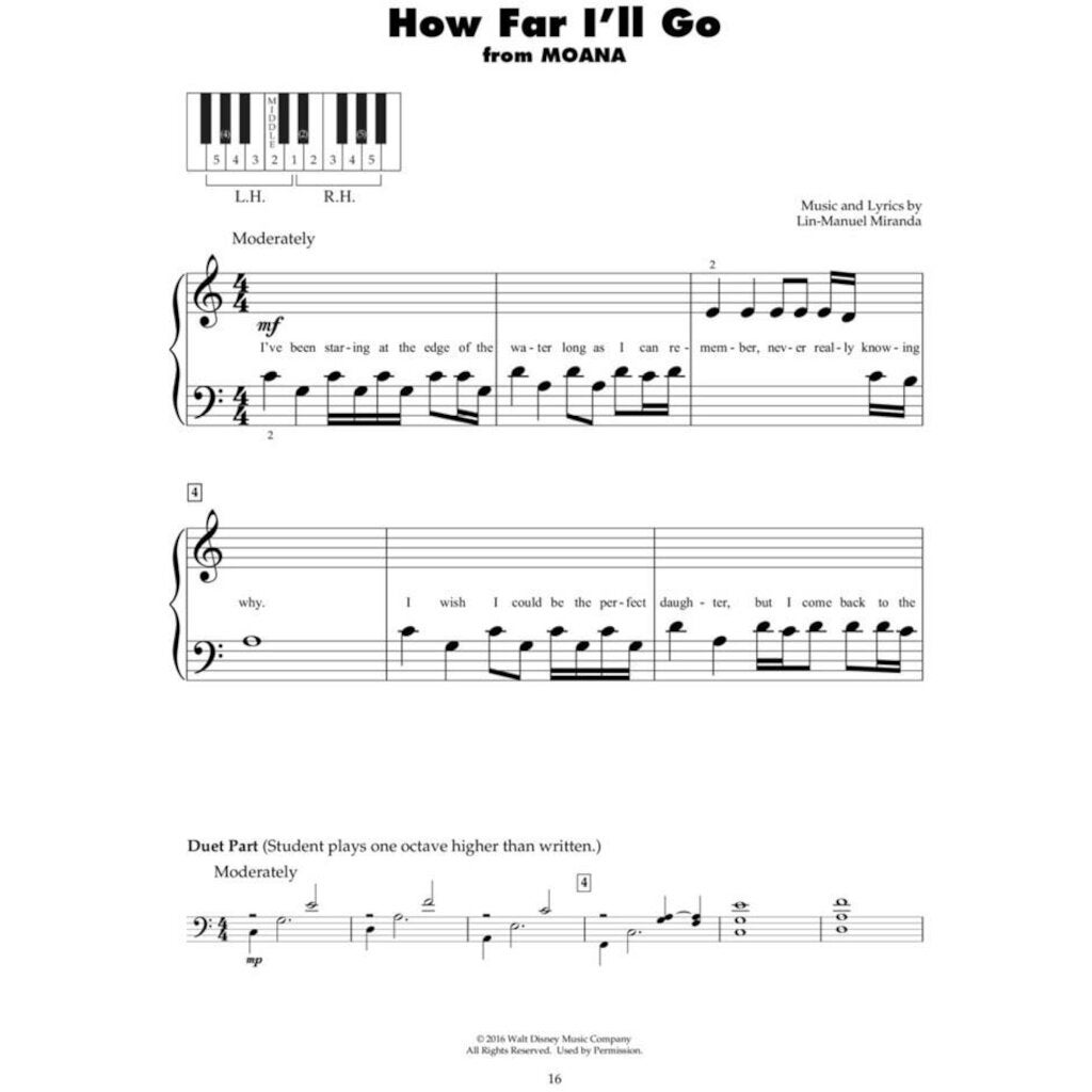 Hal Leonard Disney Latest Movie Hits Five-Finger Piano