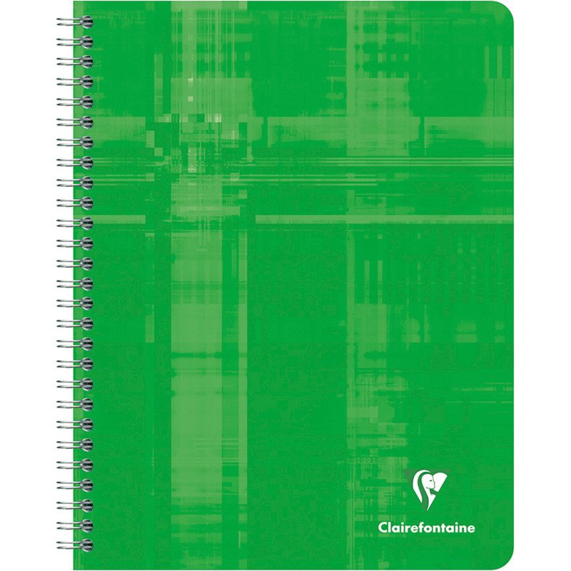 Cahier spirale Clairefontaine Metric 17 x 22 cm grands carreaux 180 pages