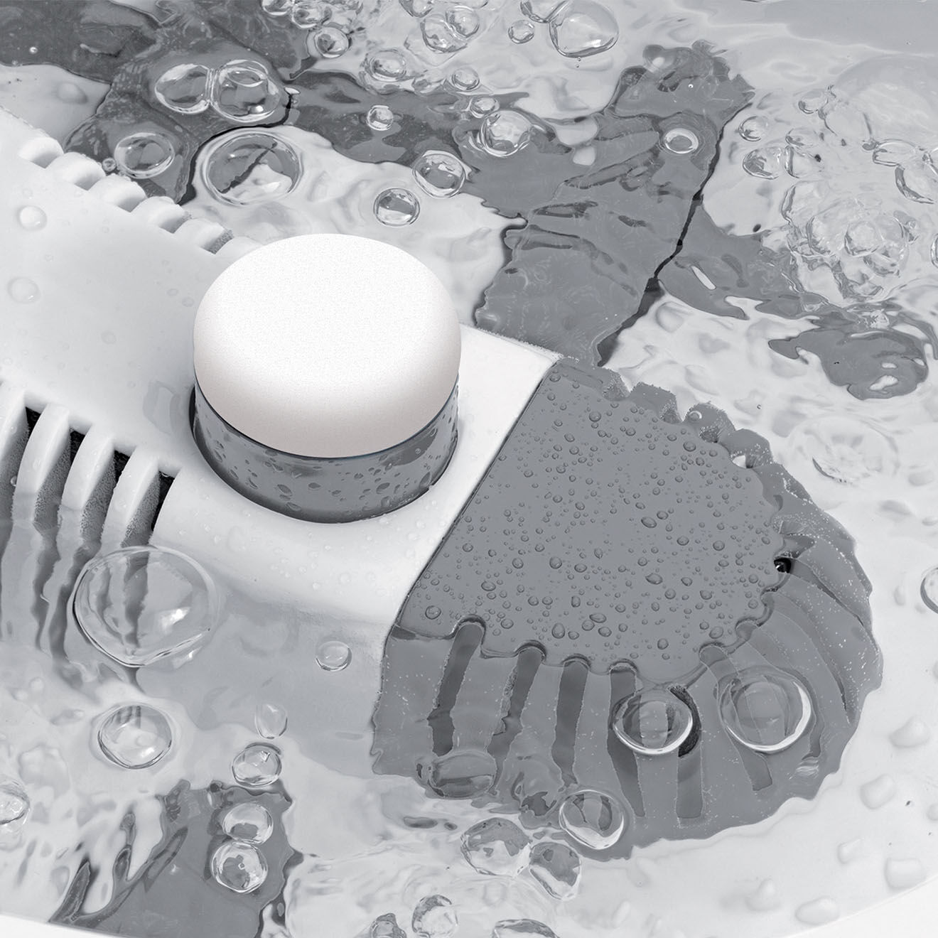 Yoghi Bain de pieds massant blanc/gris - 5 L