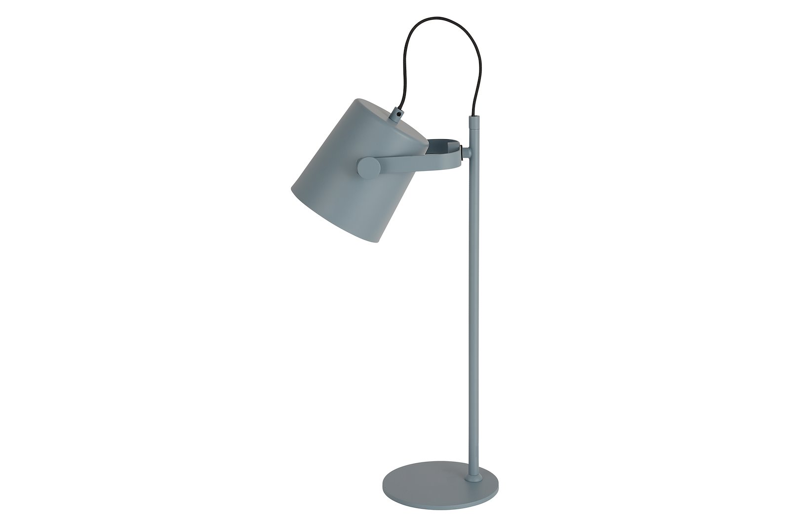 Barnsley bordlampe Blågrå farget med ledning og bryter E27 Max 28W