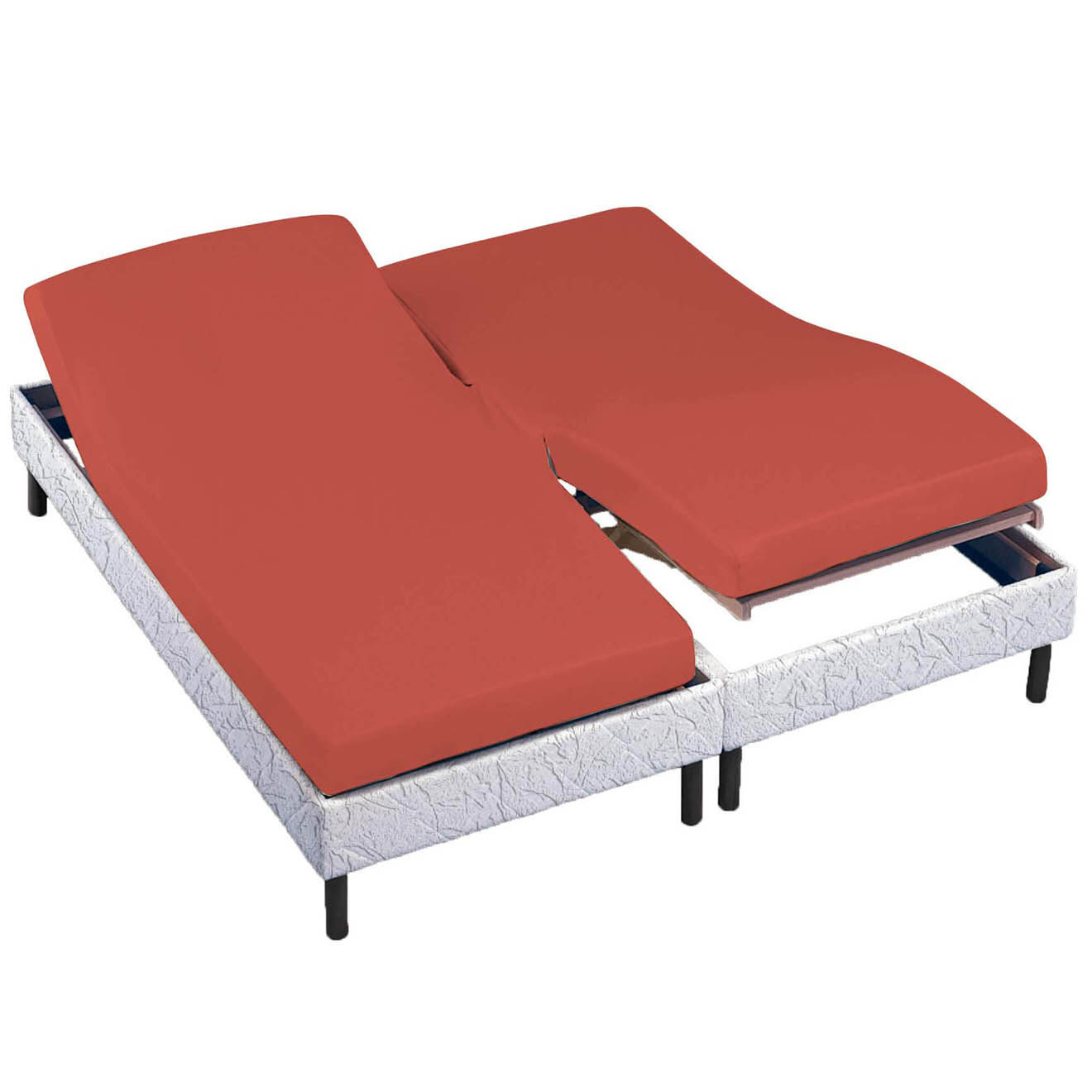 United by PDC Drap housse Têtes pied relevable bonnet 30 cm bonnet 30 cm argile