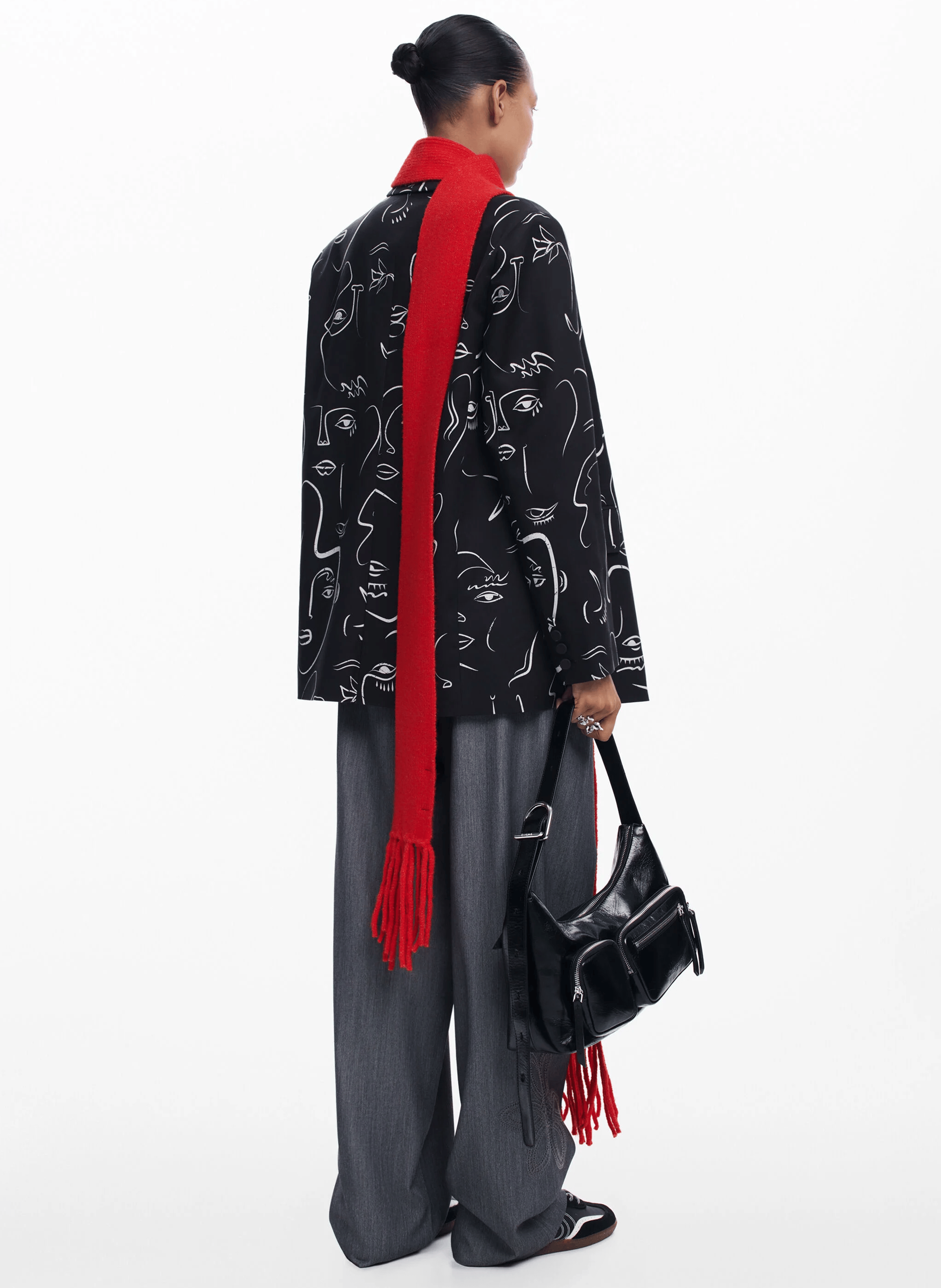 Veste de tailleur en coton mélangé | Noir