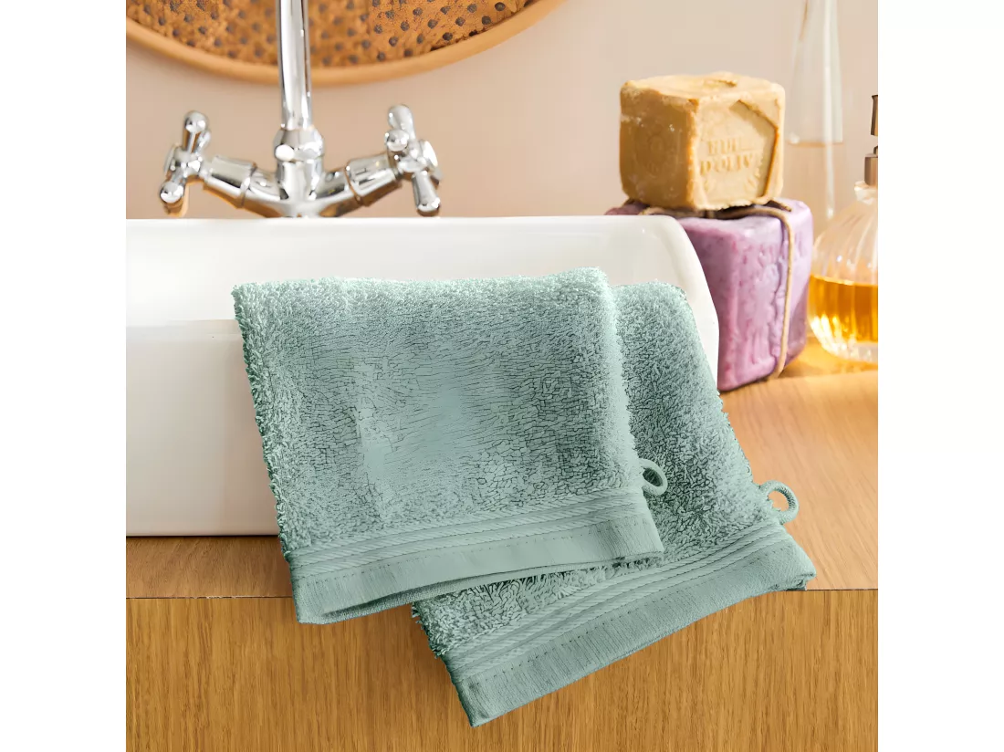Lot de 2 gants de toilette 