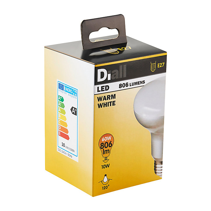 Ampoule LED Diall réflecteur R80 E27 10W=60W blanc chaud